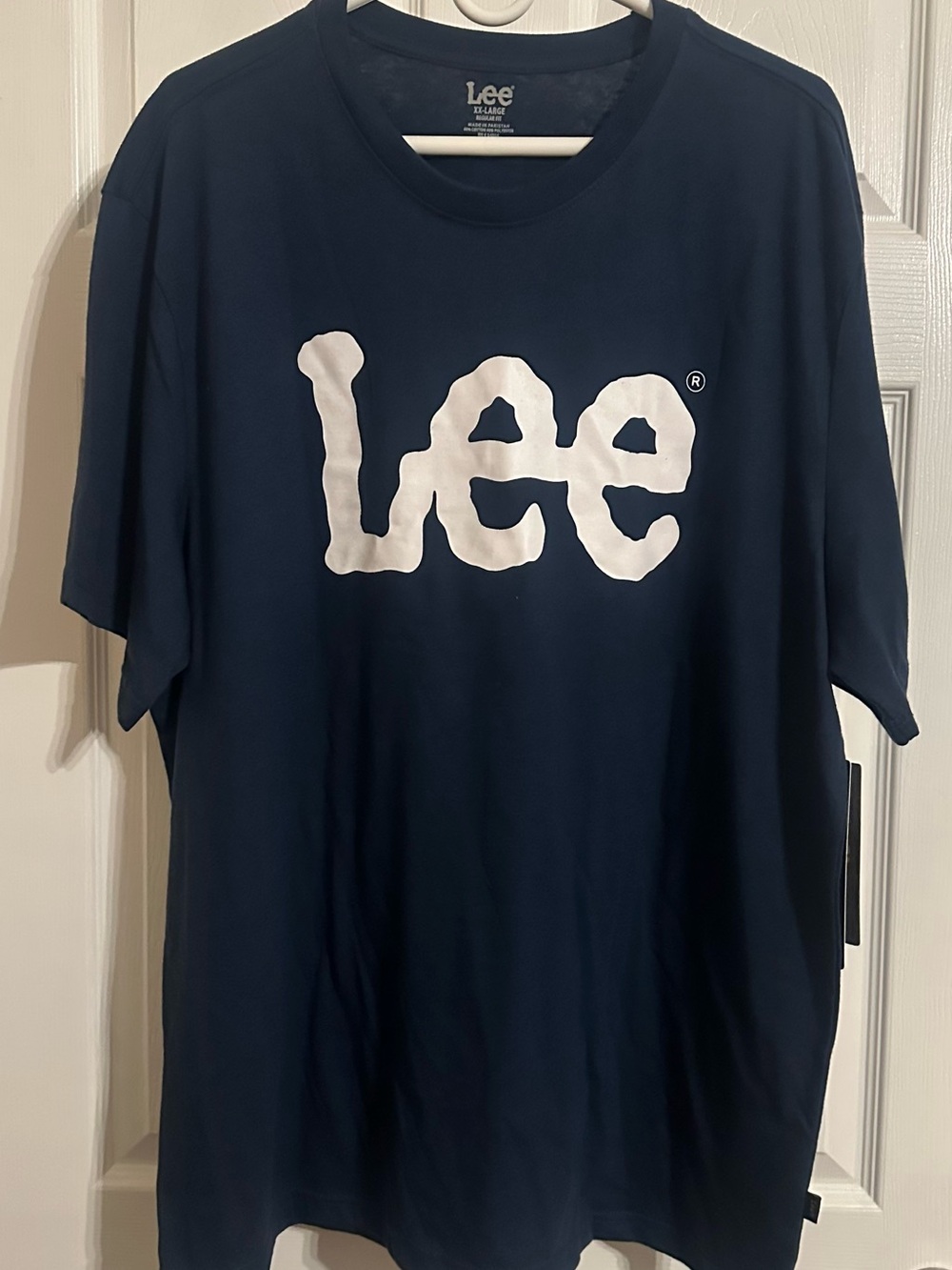 Lee Light Blue Tee with White Logo Print